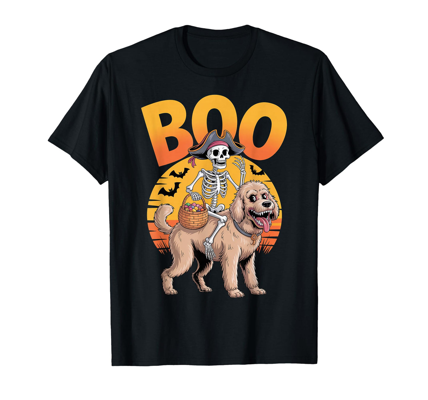 Spooky Doodle Costume on Boo Golden Doodle Halloween T-Shirt