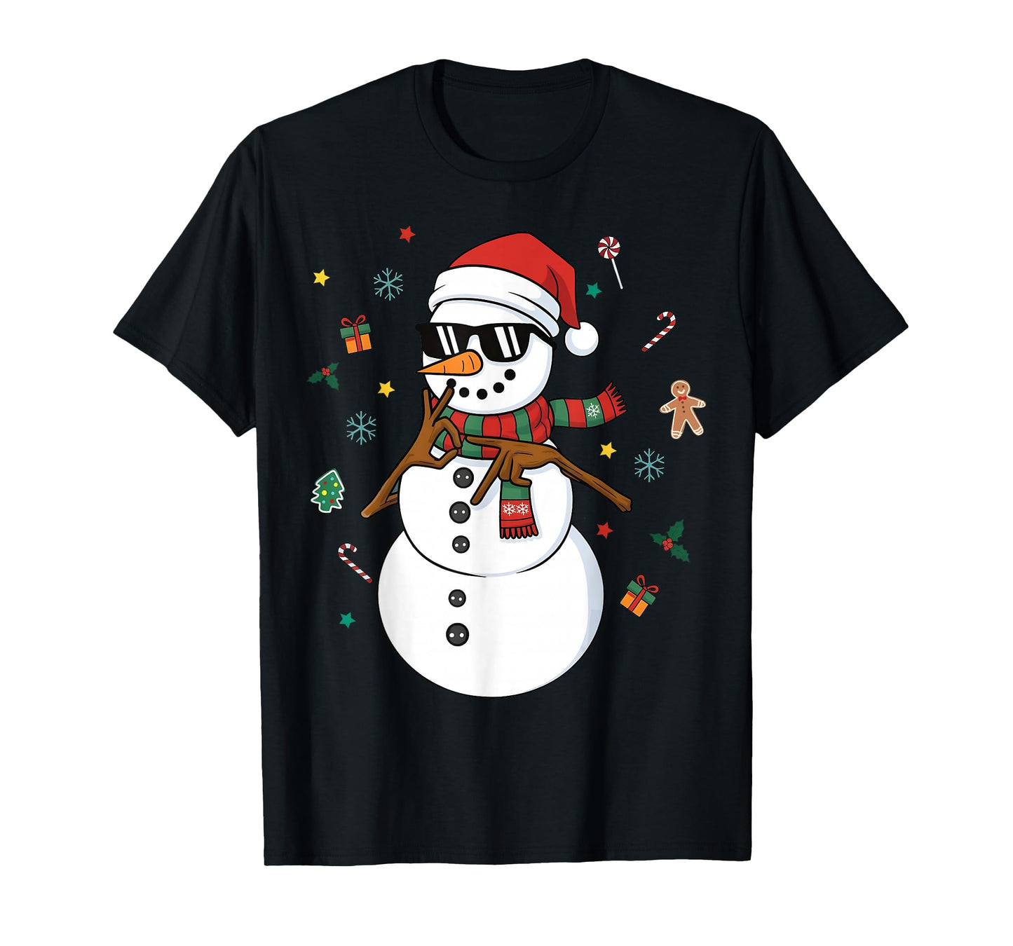 Snowman Six Seven Meme Christmas Pajamas 6 and 7 Funny 67 T-Shirt