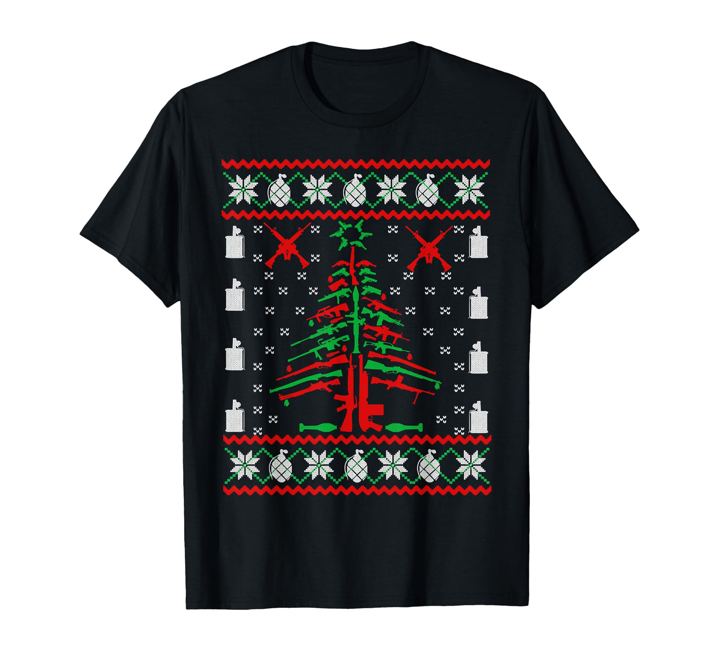 Weapon Gun Rifle Christmas Tree for Weapon Fools & Patriots T-Shirt