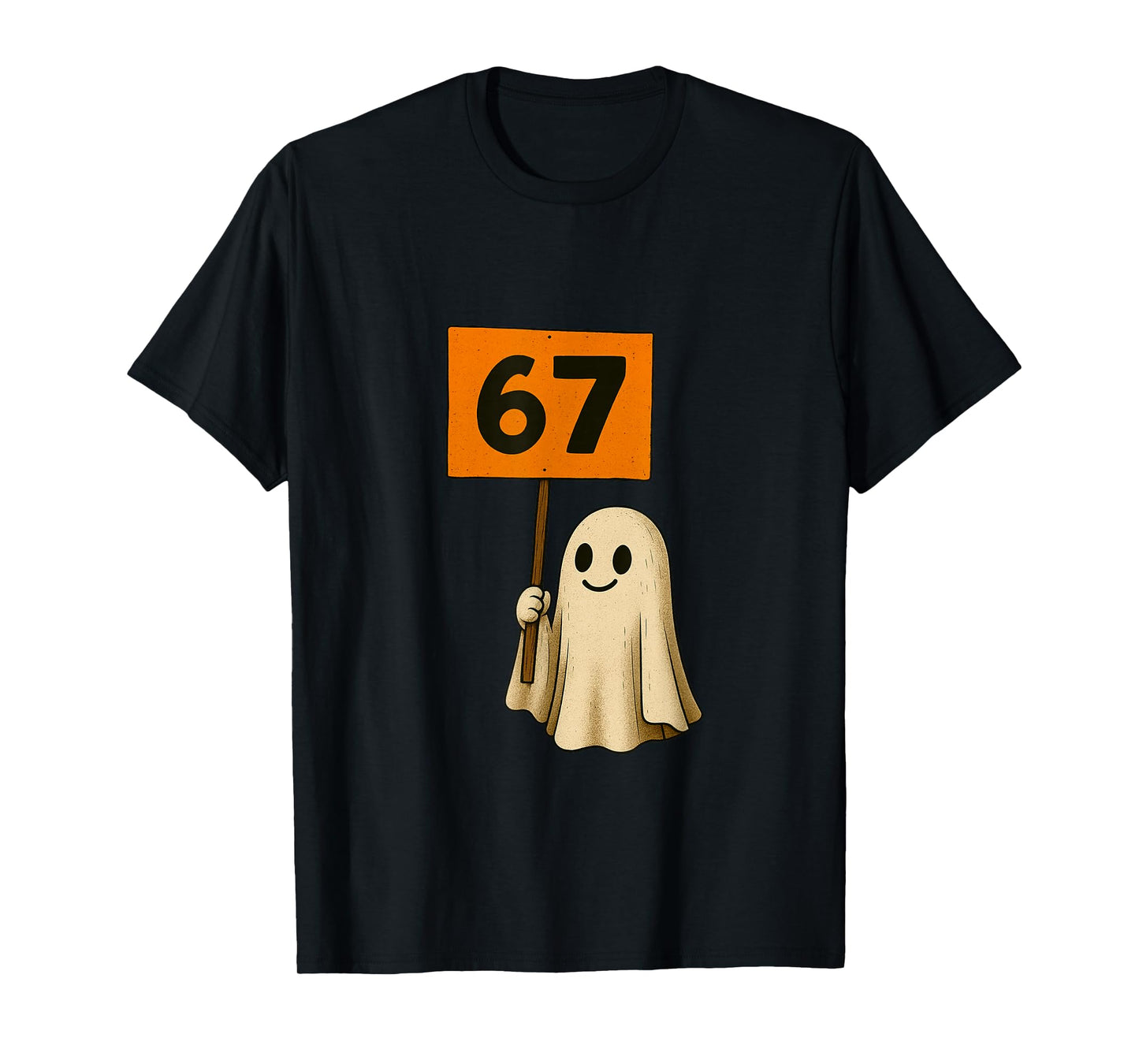 67 Cute Halloween Ghost Vintage Minimalist Design T-Shirt