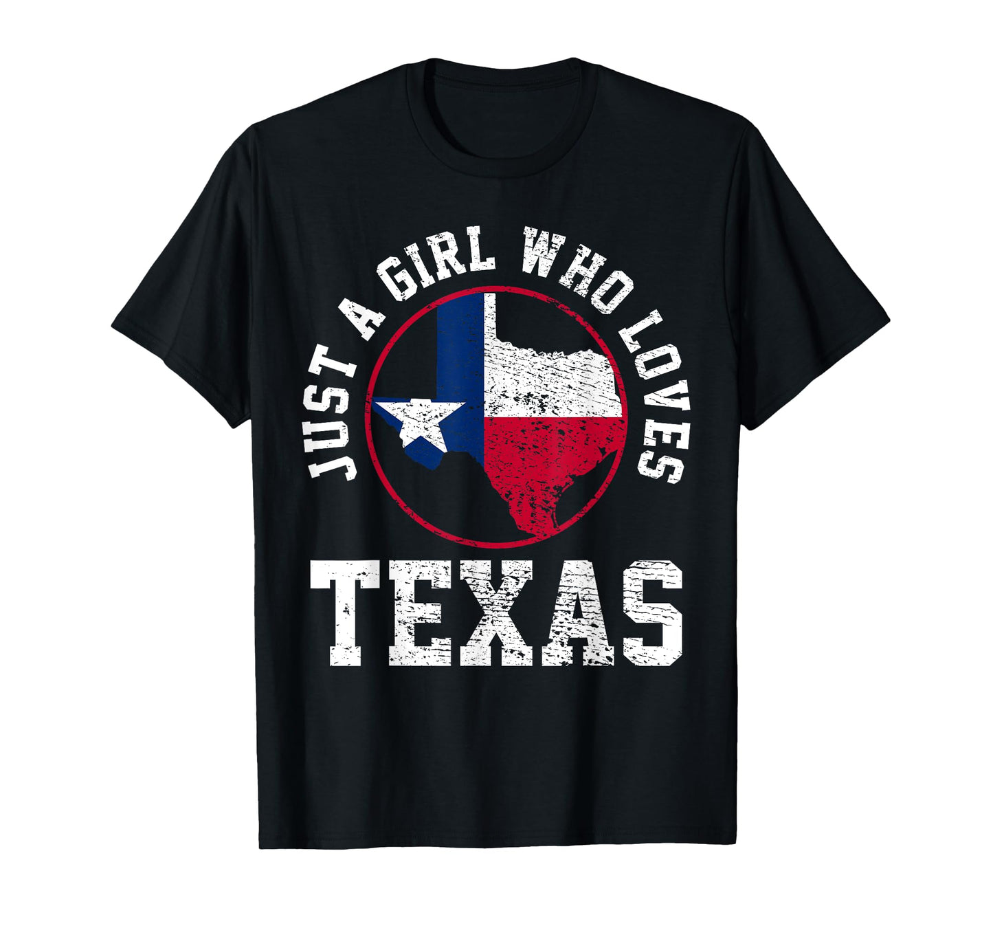 Just A Girl Who Loves Texas Vintage T-Shirt