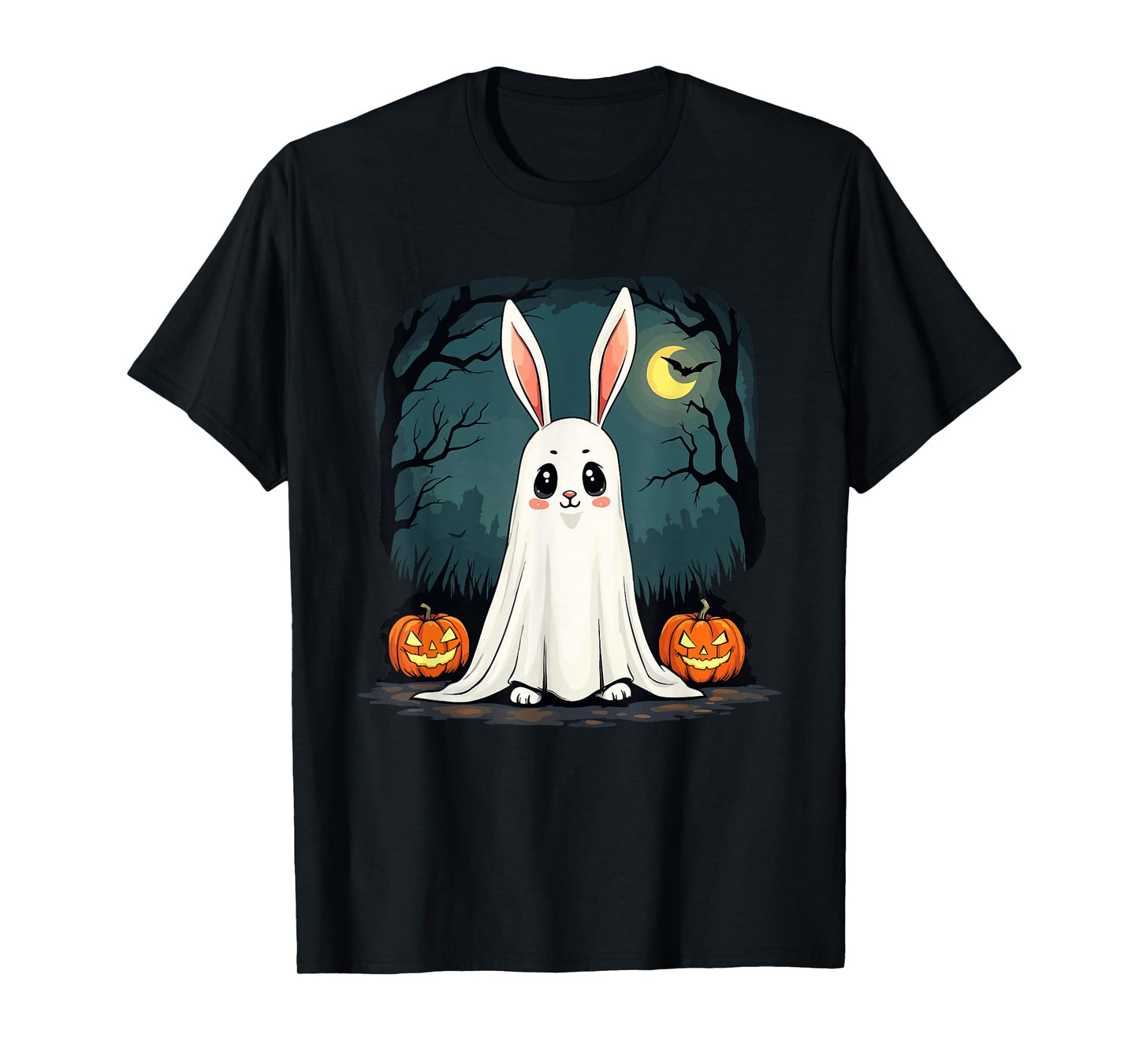 Ghost Bunny Halloween Tee Boohop! Cute Ghost Bunny T-Shirt
