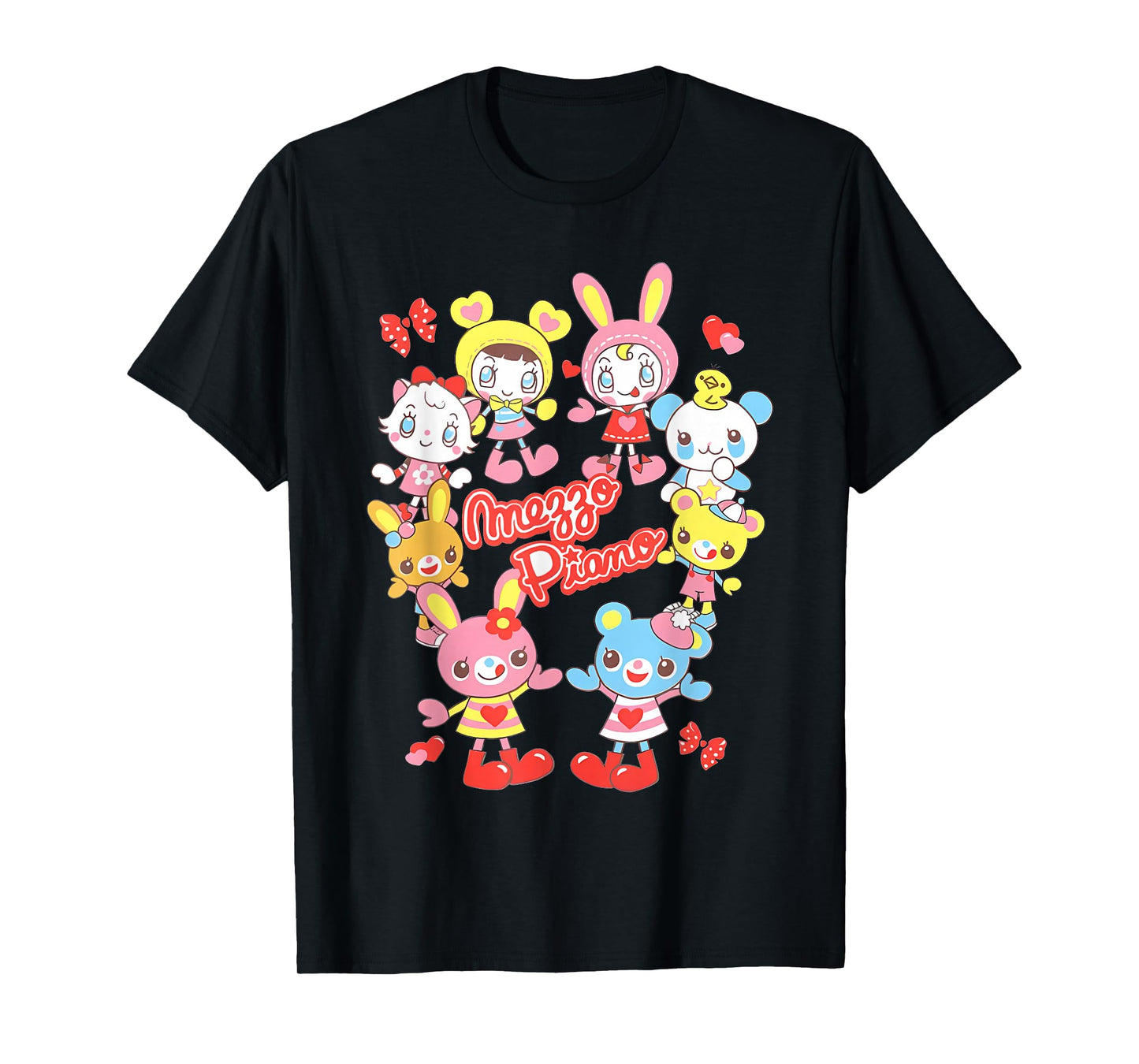 Kawaii Cutecore Mezzo Piano Jojifuku Fashioned T-Shirt
