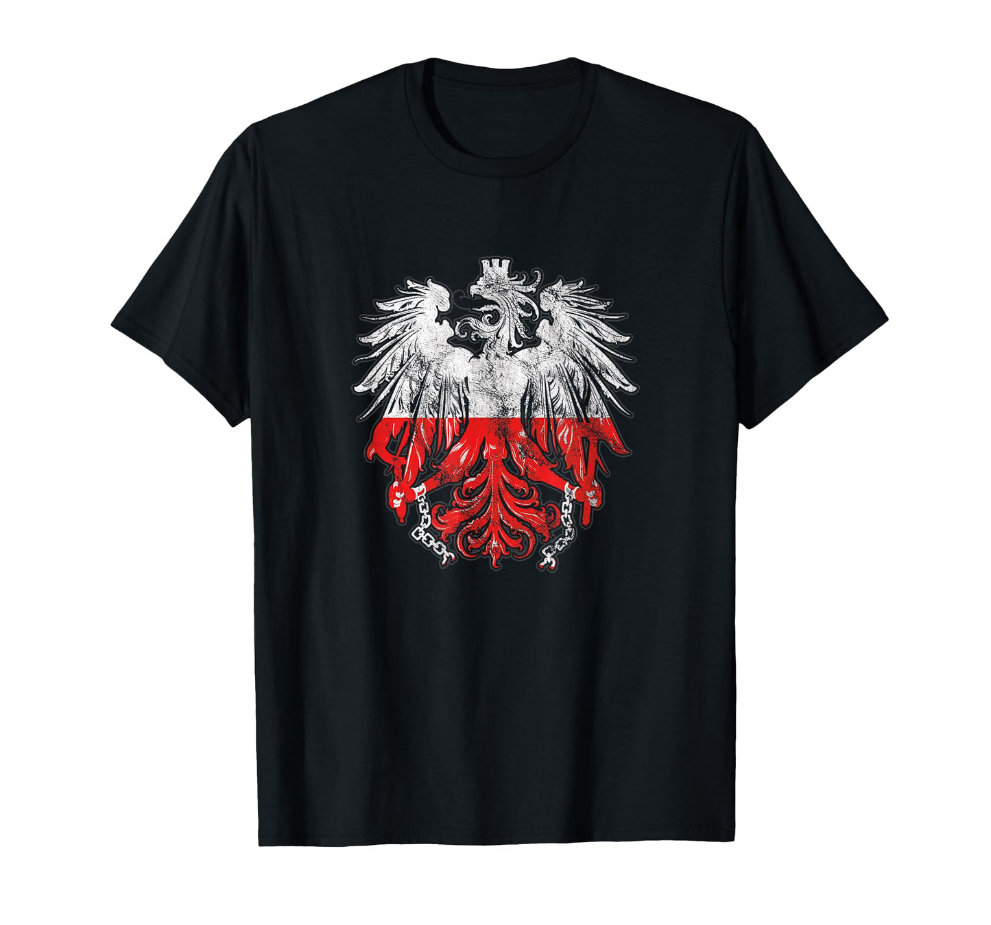 Patriotic Polish Heritage Roots Poland Eagle Badge T-Shirt
