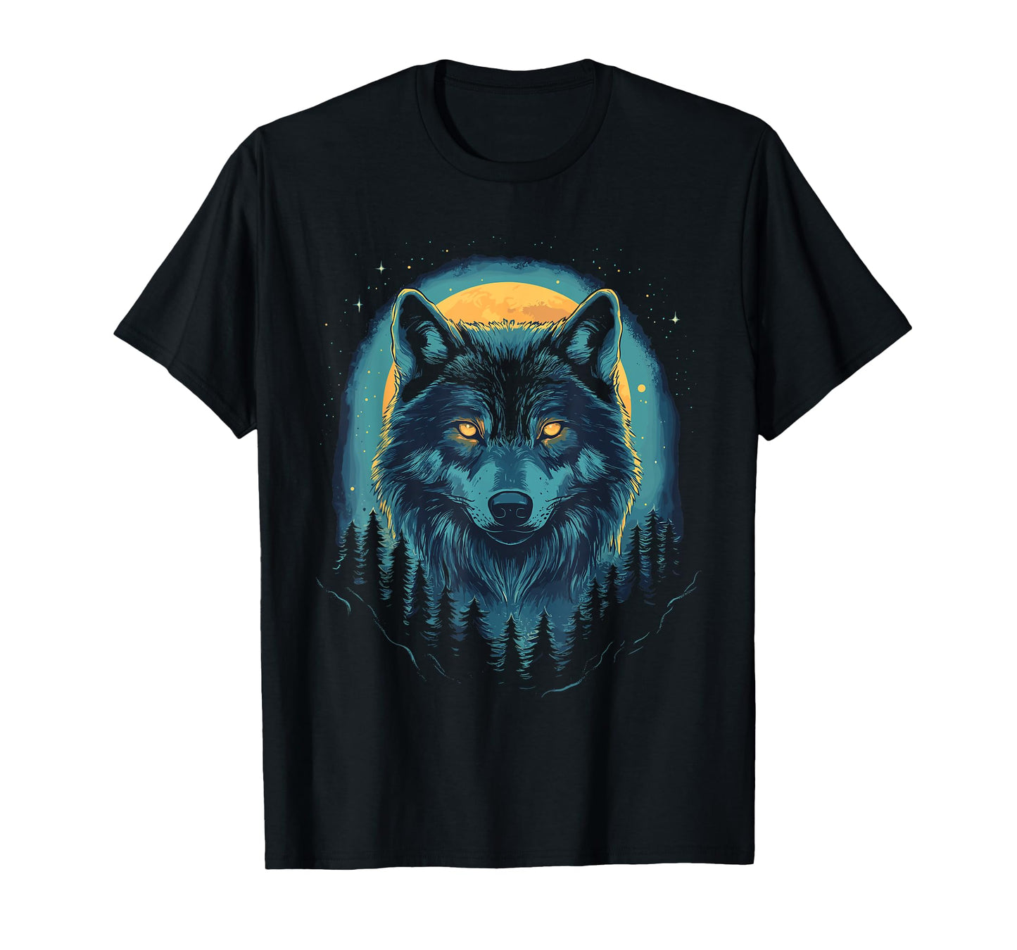 Wolf Hunting Ground, ICY Moon, Forest, Galaxy T-Shirt