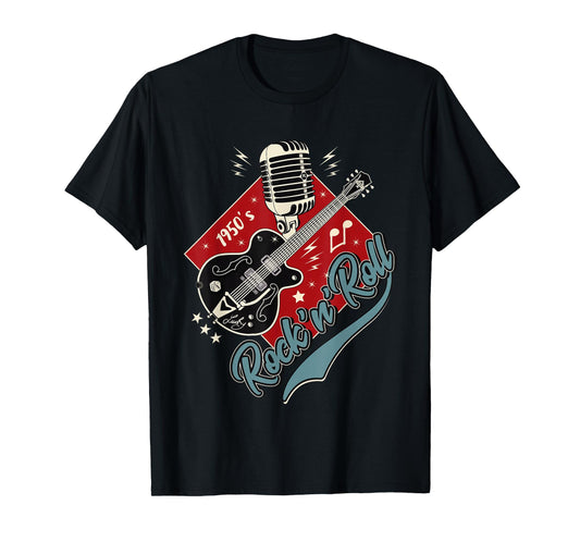 50s Rockabilly Clothing 1950s Sock Hop Swing Greaser Rocker T-Shirt
