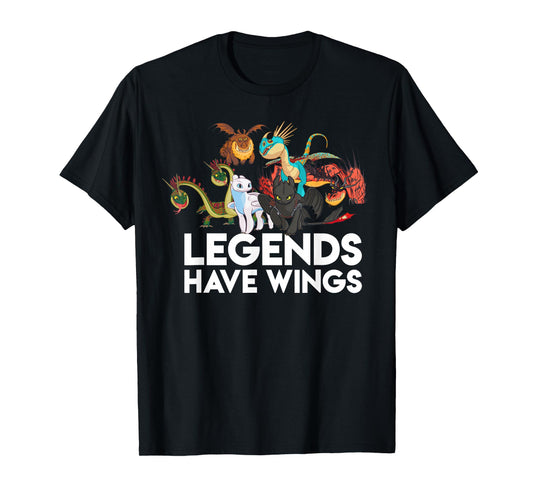 How to Train Your Dragons 3 Hidden World Legends Have Wings T-Shirt