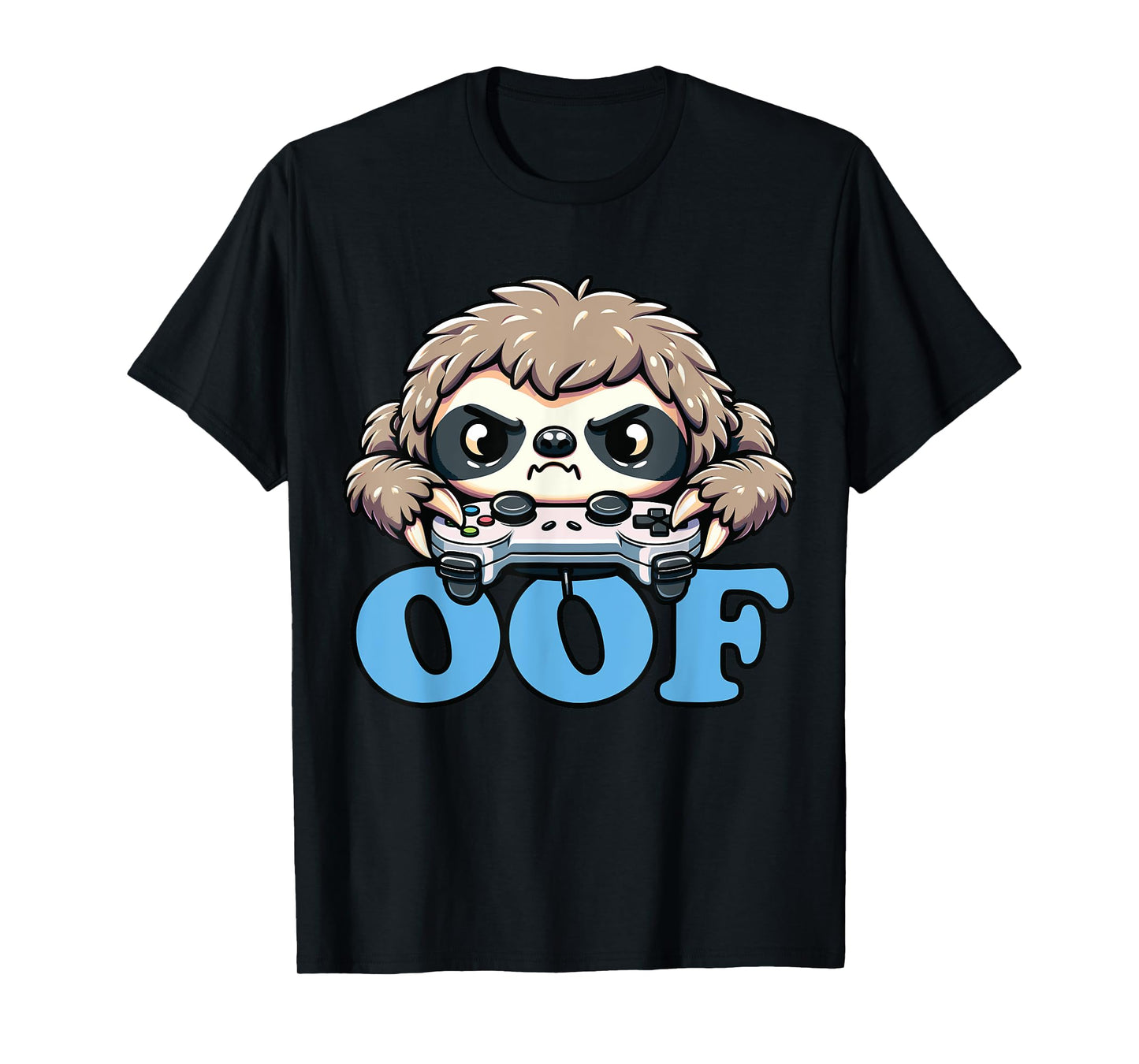 Oof Gamer Meme, Anime Gamer Sloth Oof T-Shirt