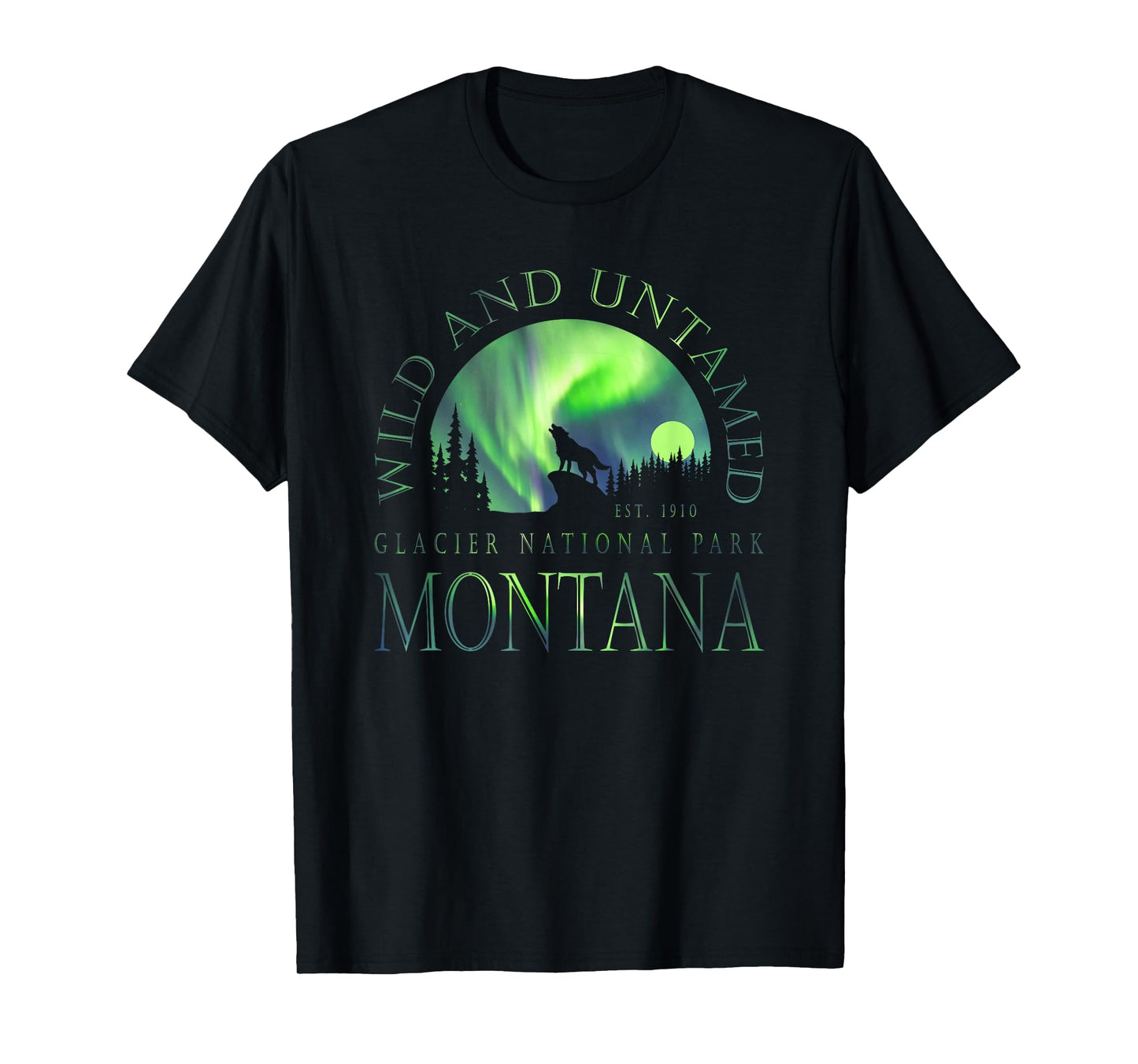 Montana - Glacier National Park - Northern Lights T-Shirt