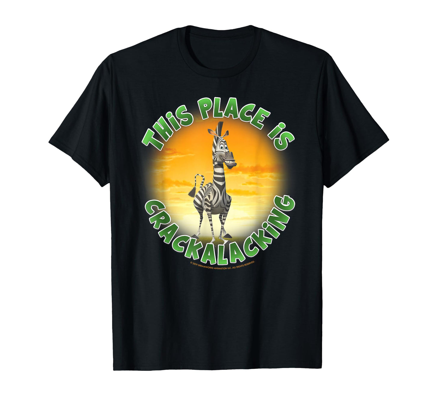 Madagascar Martin Crackalacking Circle Text Poster T-Shirt