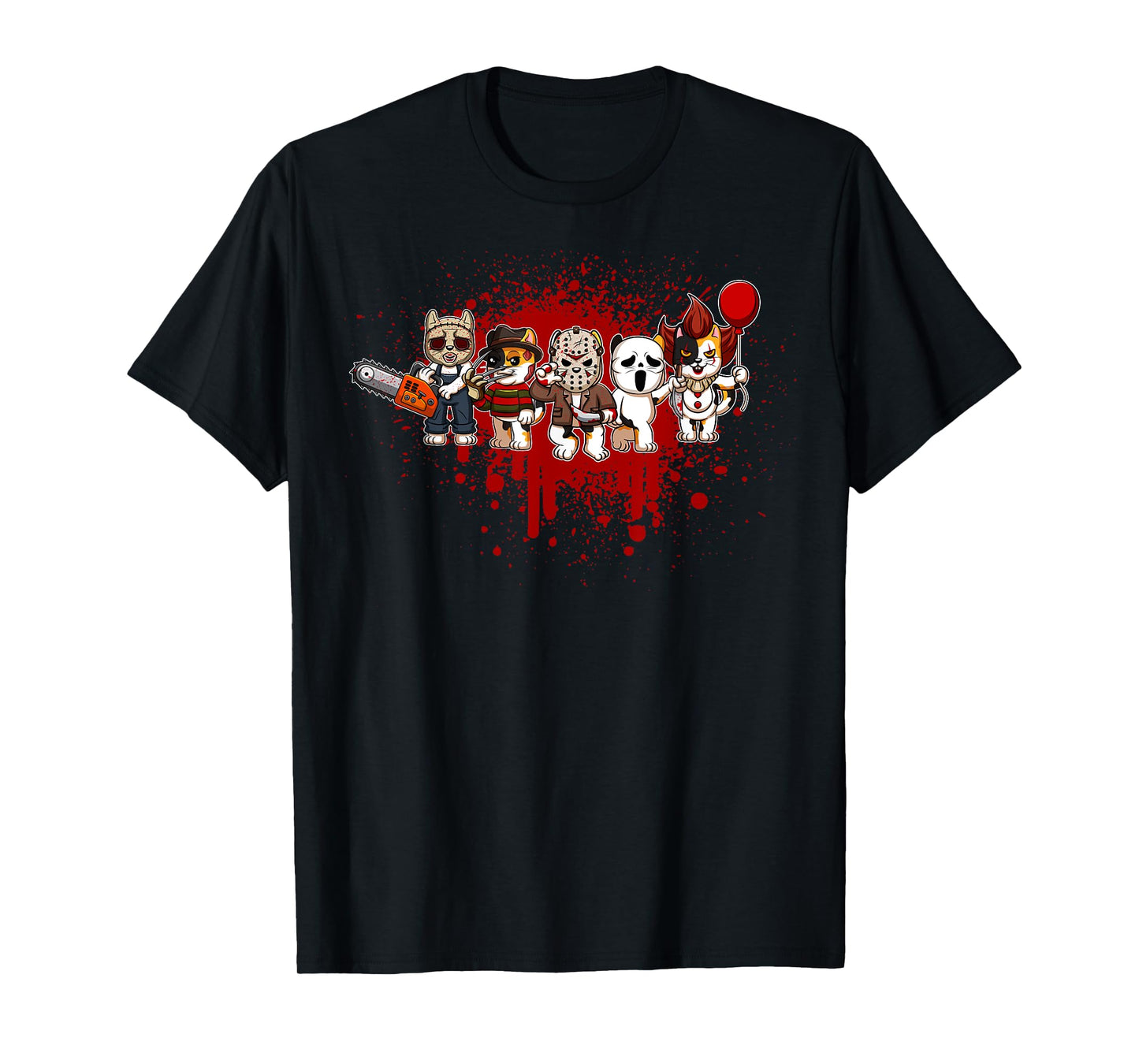 My Little Horror Crew - Halloween Calico Cat T-Shirt for Men Women