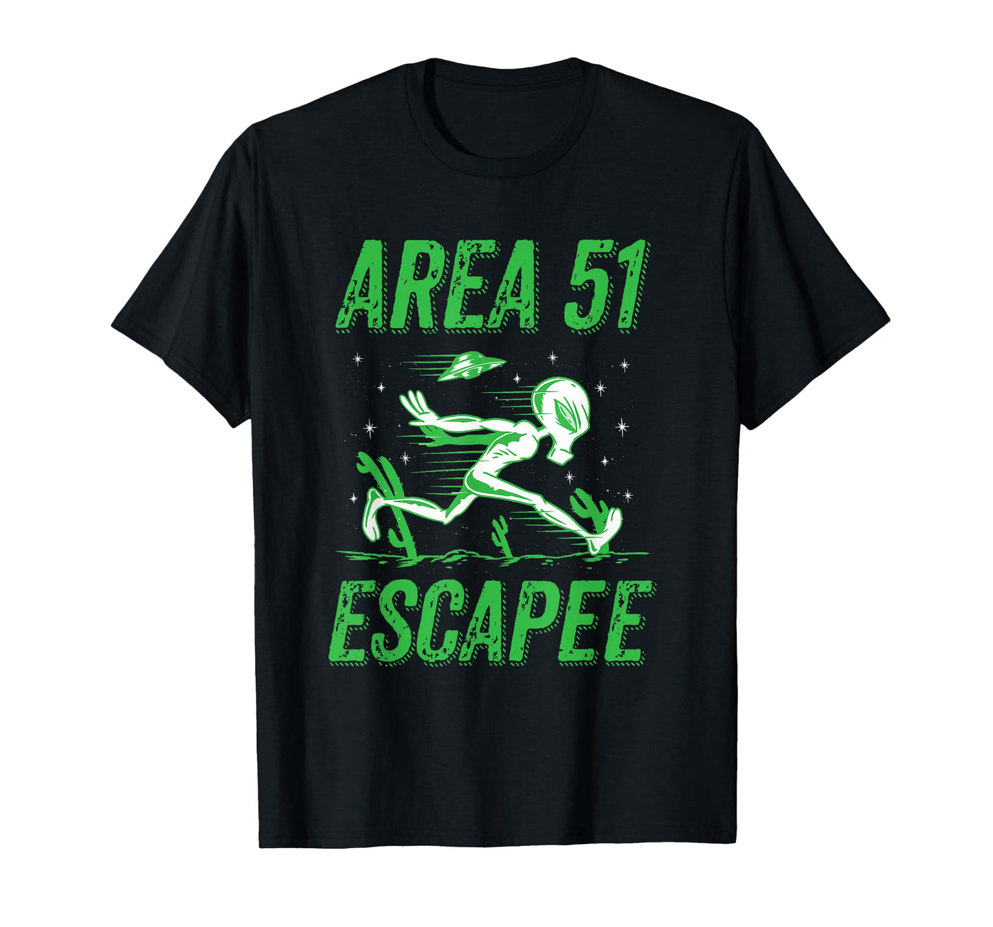 Green Alien Area 51 Escapee T-Shirt