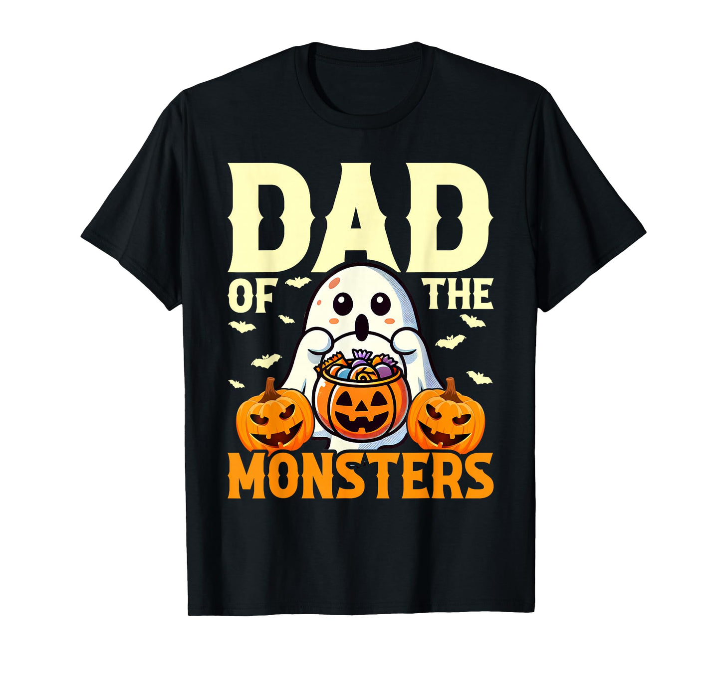 Halloween Dad Of Monsters Funny Family Costume Papa Daddy T-Shirt