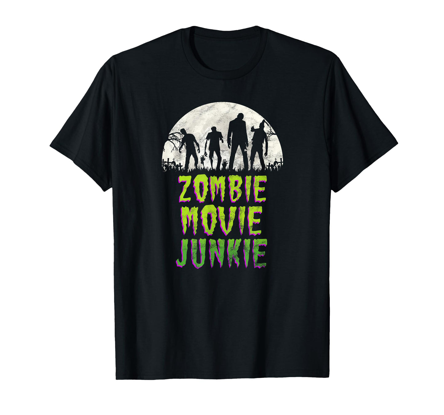 Vintage Horror Zombie Movie Junkie Retro 80s Films T-Shirt