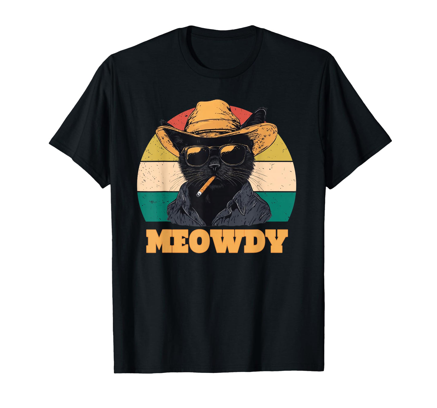 Retro Vintage Meowdy Partner Cowboy Cat Vintage T-Shirt