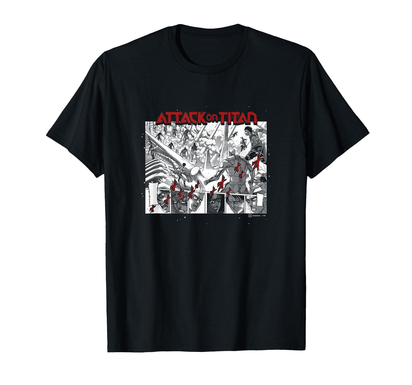 Attack on Titan Epic Scene Reactions Panels Big Manga Poster T-Shirt