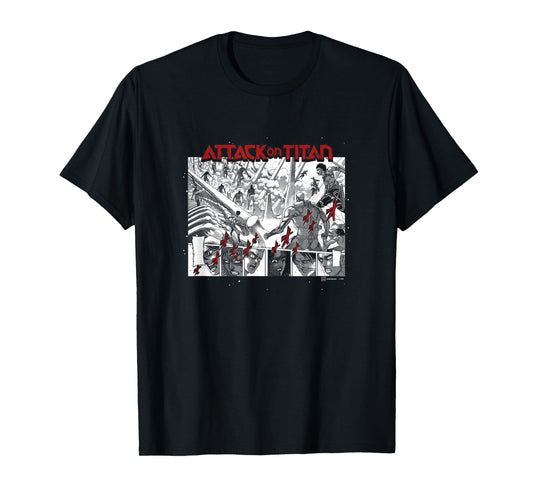 Attack on Titan Epic Scene Reactions Panels Big Manga Poster T-Shirt