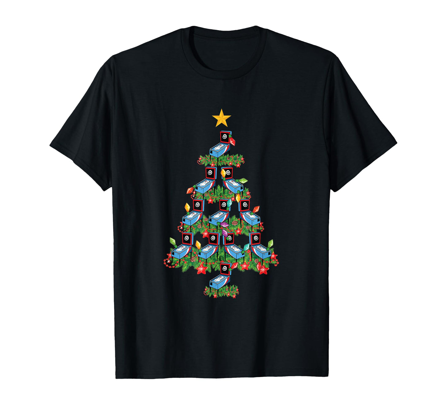 Pinball Machine Retro Arcade Game Gamer Pinball Christmas T-Shirt