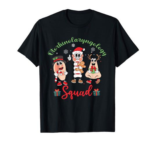 Otolaryngologist Squad ENT Nurse Christmas Xmas Holiday T-Shirt