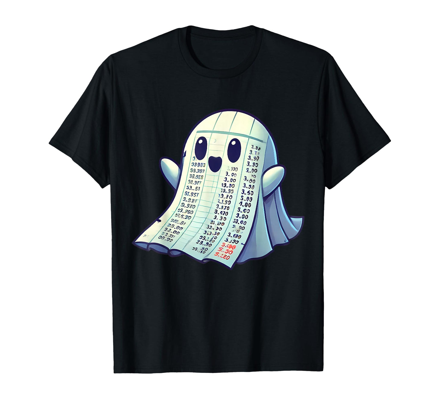 Accountant Halloween Costume Accounting Ghost Spreadsheet T-Shirt