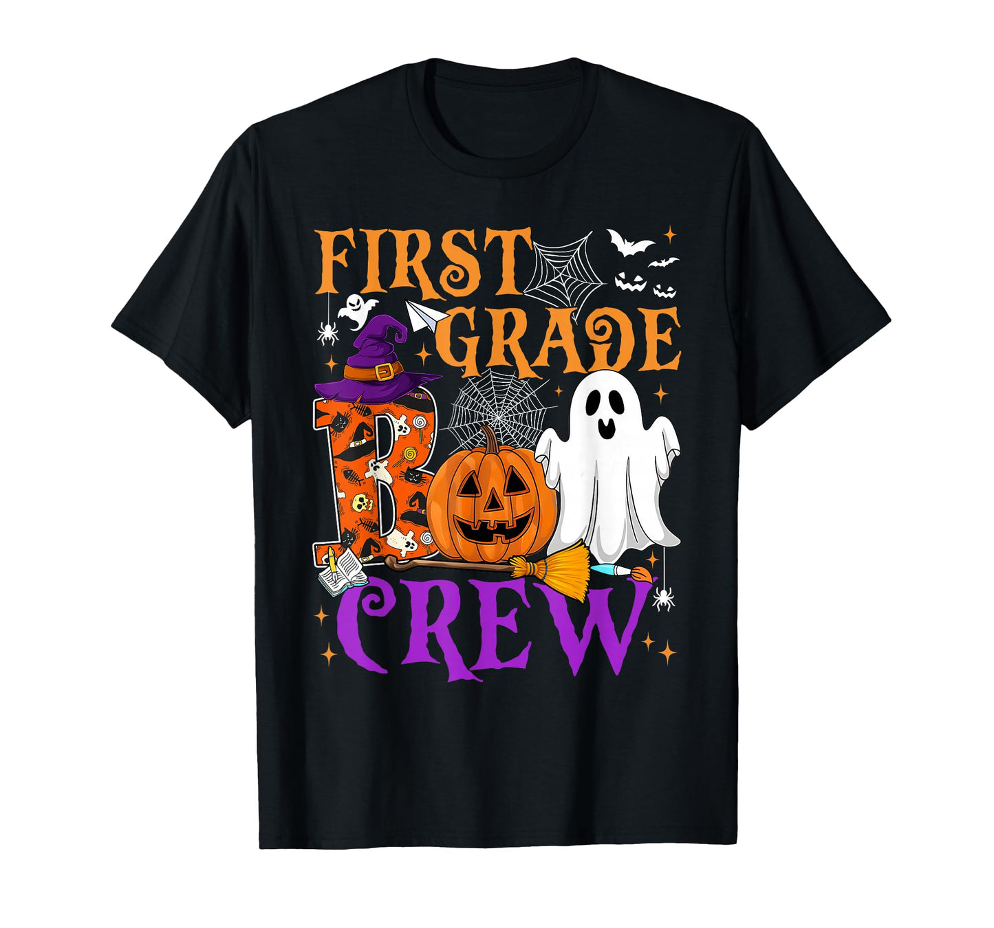 1st Grade Boo Crew Teacher Student Funny Halloween Costume T-Shirt