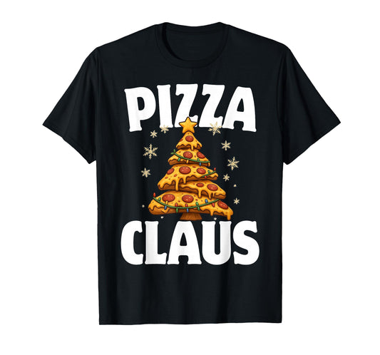 Pizza Christmas Tree Cheesy Holiday Food Pun Ugly Sweater T-Shirt