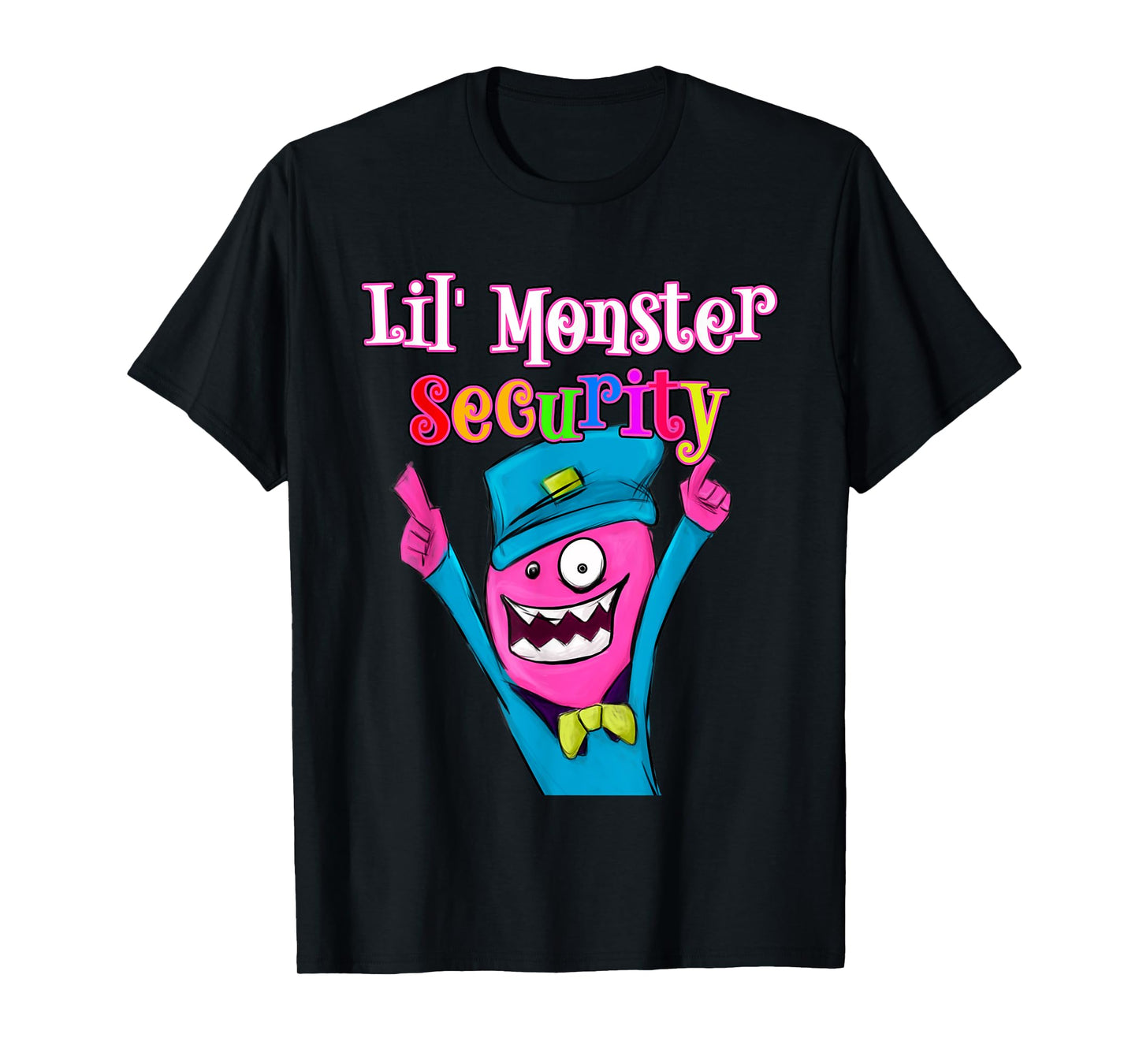 Halloween Dad Mom Daughter Adult , Lil' Monster Security T-Shirt