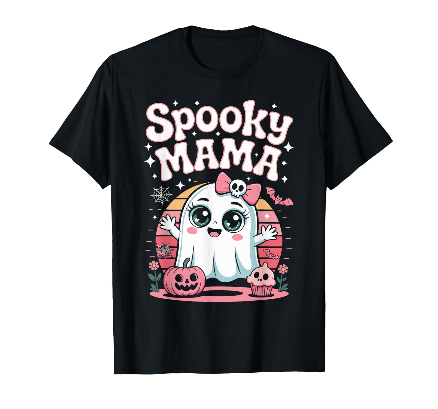 Spooky Mama Halloween Costume Funny Ghost T-Shirt