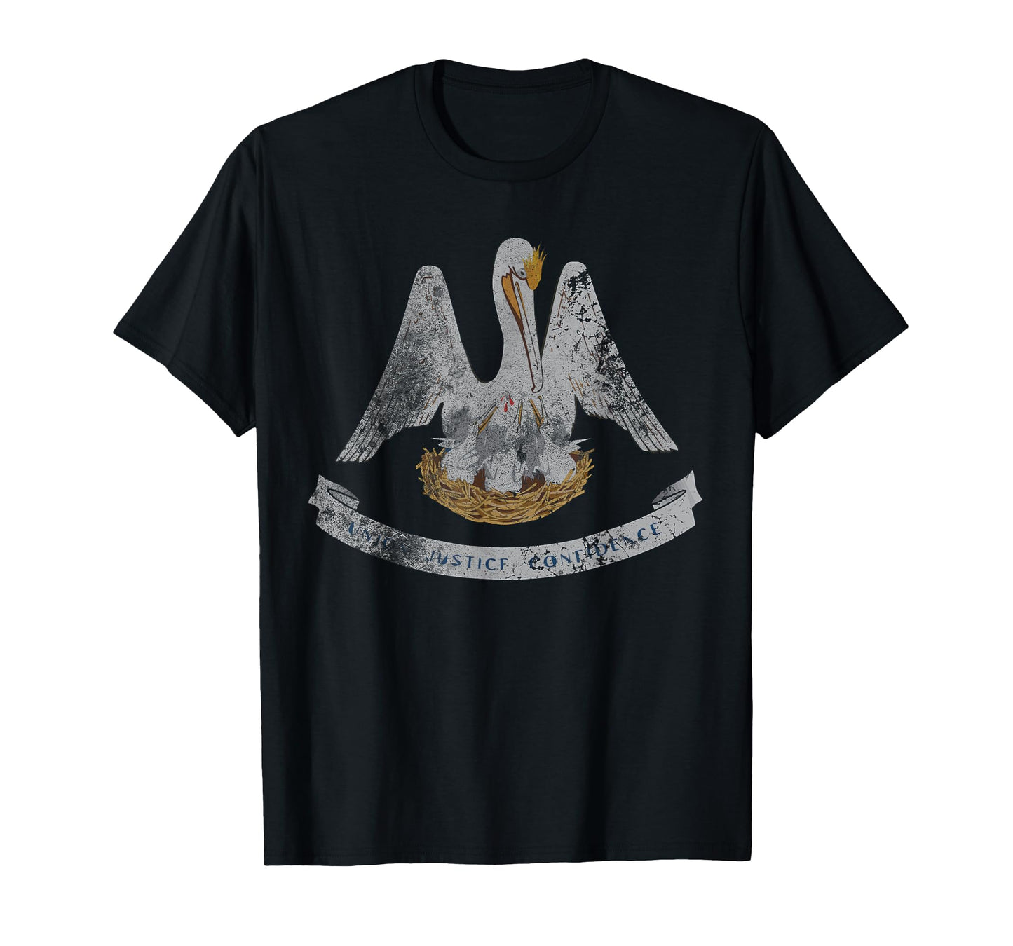 State Flag Louisiana Vintage Fade Patriotic Travel Home T-Shirt