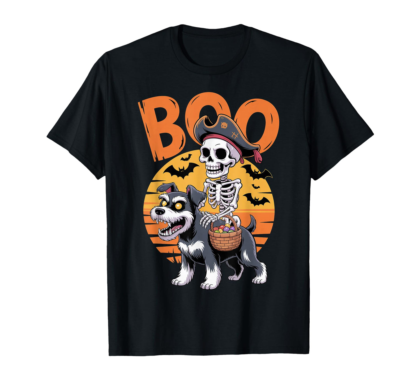 Spooky Mini Schnauzer Costume Miniature Schnauzer Halloween T-Shirt