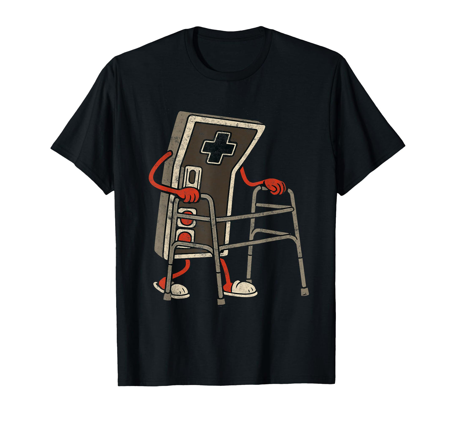 Retro Video Game Controller with Walker Funny Gamer Gaming T-Shirt