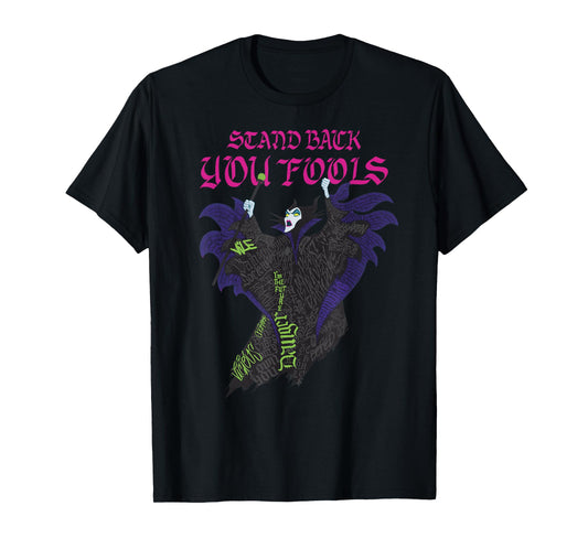 Disney Villains Maleficent Stand Back You Fools Text Fill T-Shirt
