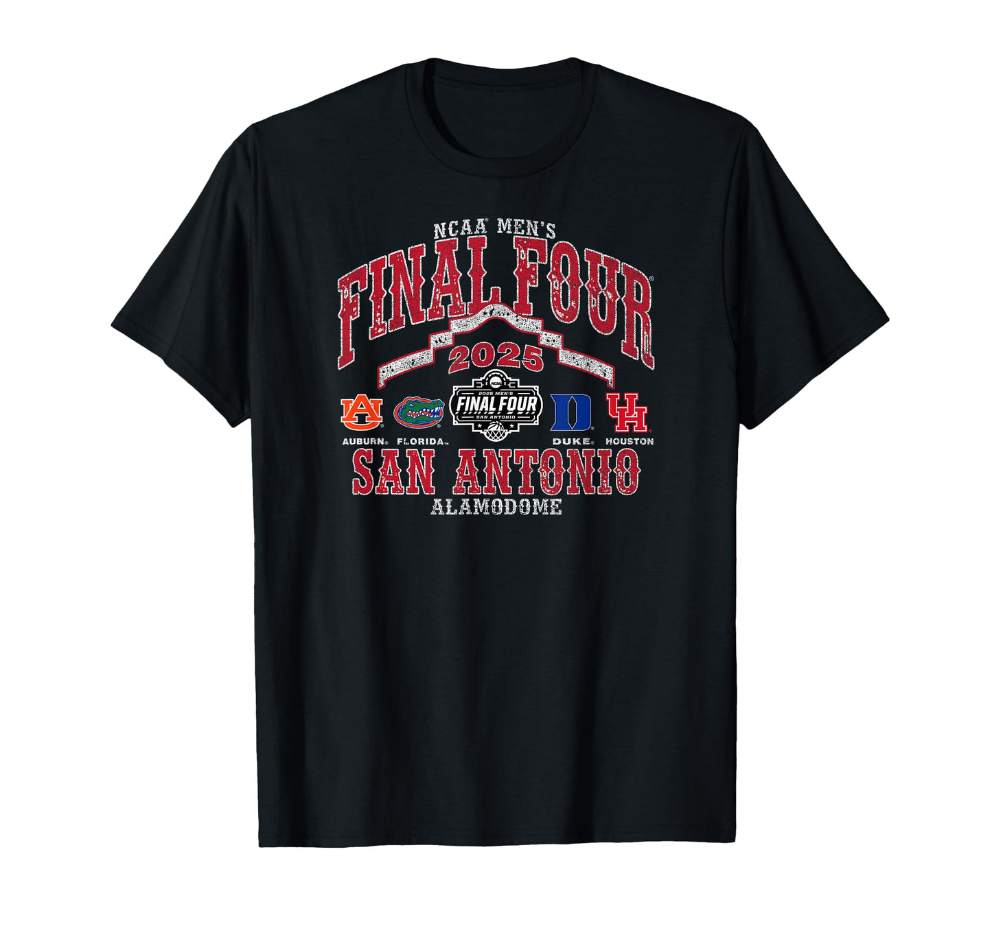 NCAA Final Four 2025 Basketball 4-Team Vintage San Antonio T-Shirt