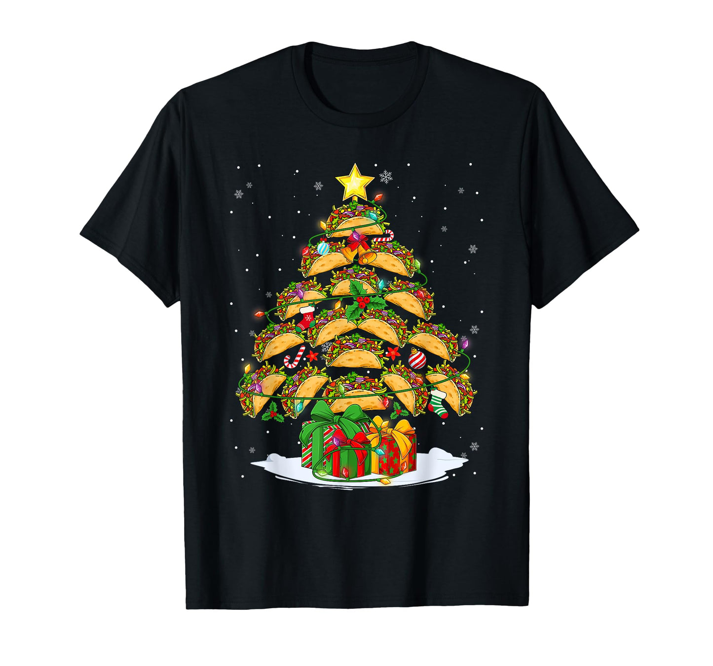 Funny Tacos Christmas Tree Lights & Ornaments Food Lovers T-Shirt