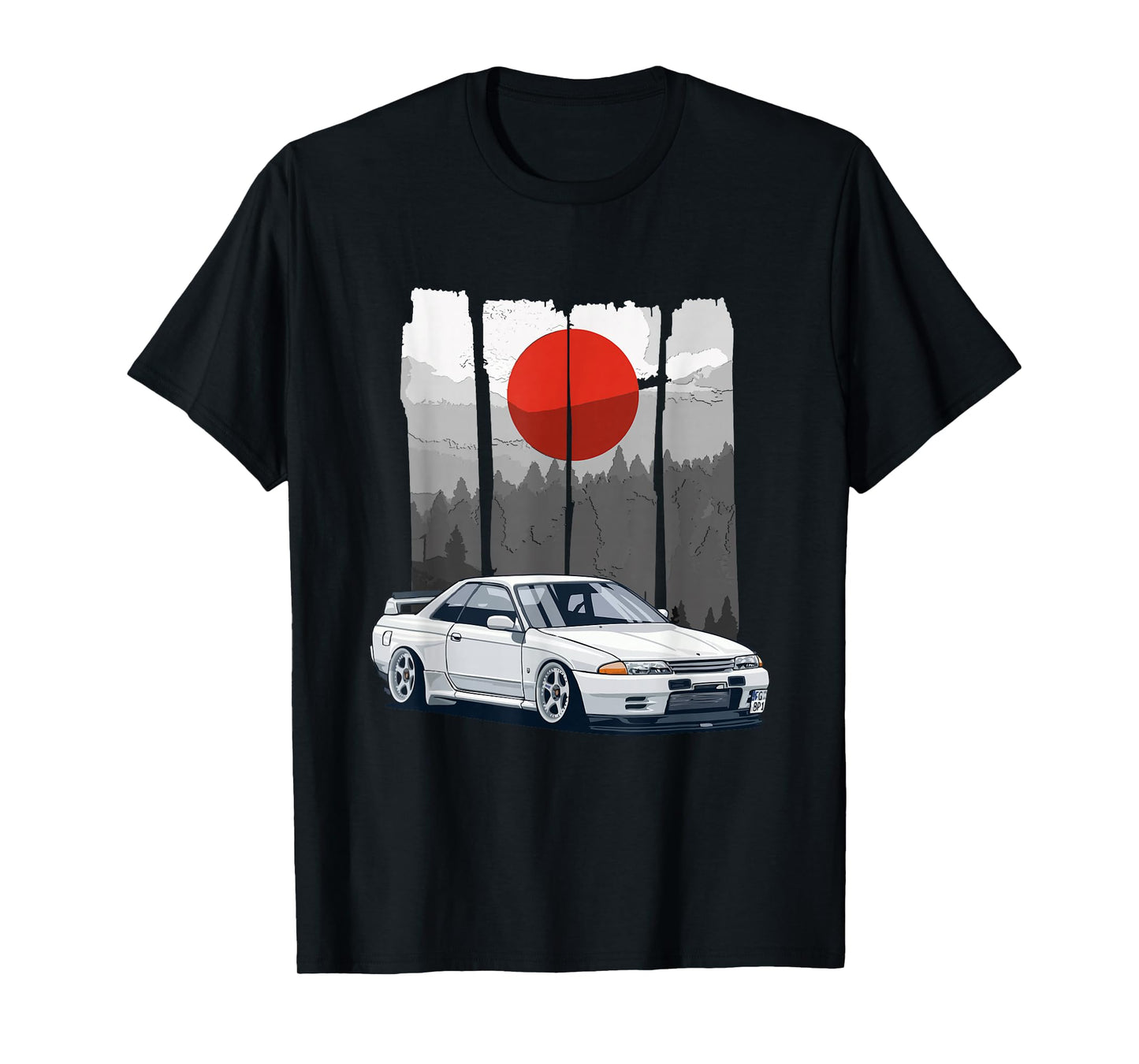JDM Skyline R32 Car Tuning Japan Rising Sun Drift T-Shirt