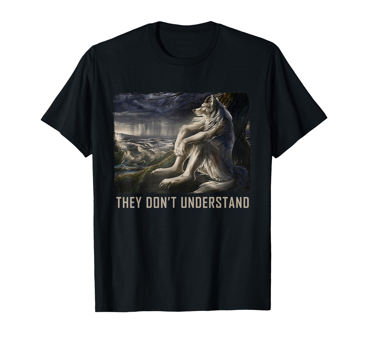 Werewolf Ripping Meme Alpha Wolf Werewolf Literally Me T-Shirt