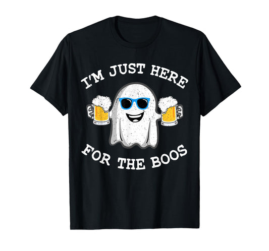 Funny Halloween Tee, I'm Just Here For The Boos Costume Men T-Shirt