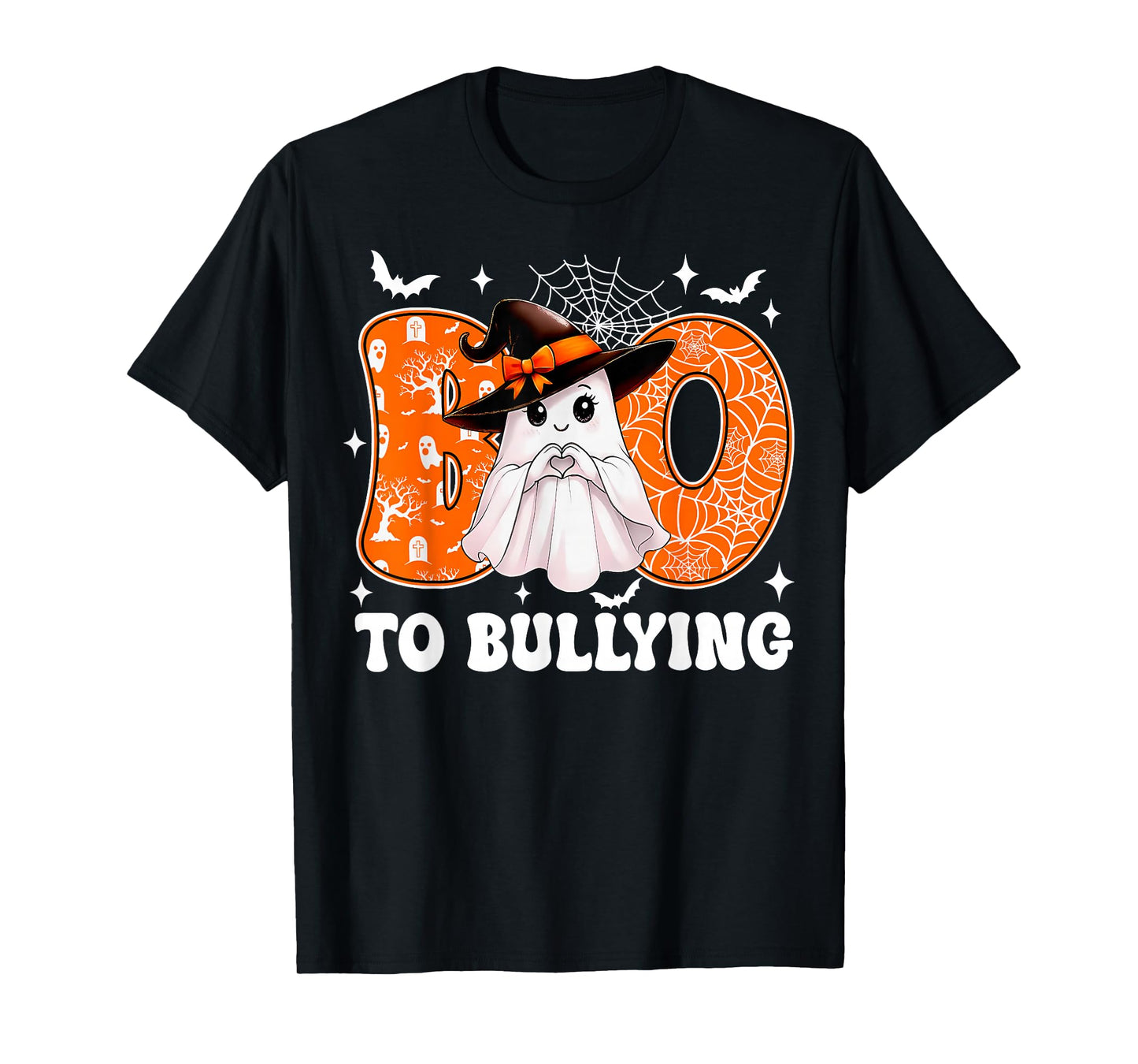 Boo to Bullying Cute Ghost Halloween Unity Day Anti Bullying T-Shirt