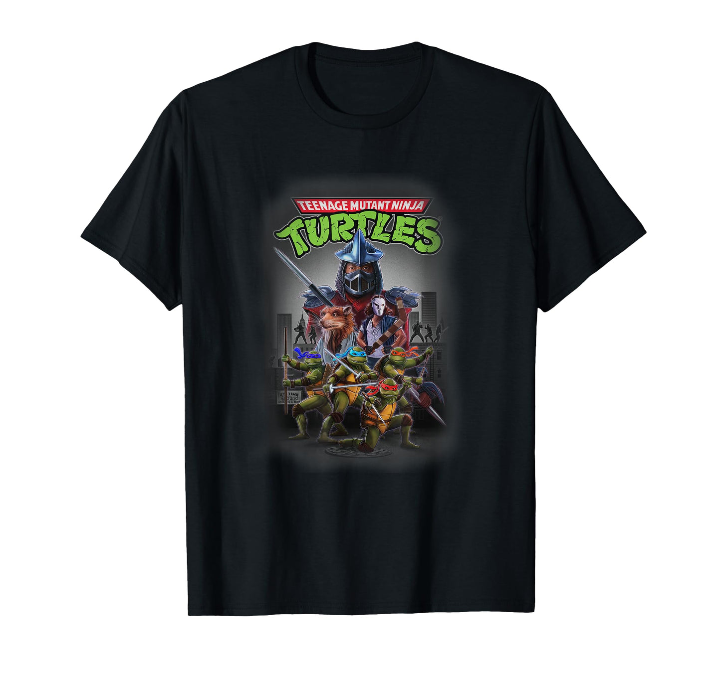 Teenage Mutant Ninja Turtles Heroes & Villains NY Group Shot T-Shirt