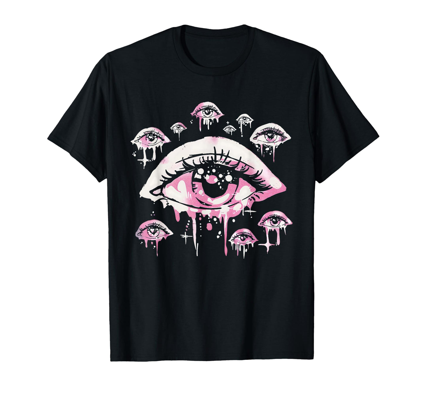 Eyes Pastel Goth Pink Weird Grunge Alt Odd Strange Aesthetic T-Shirt