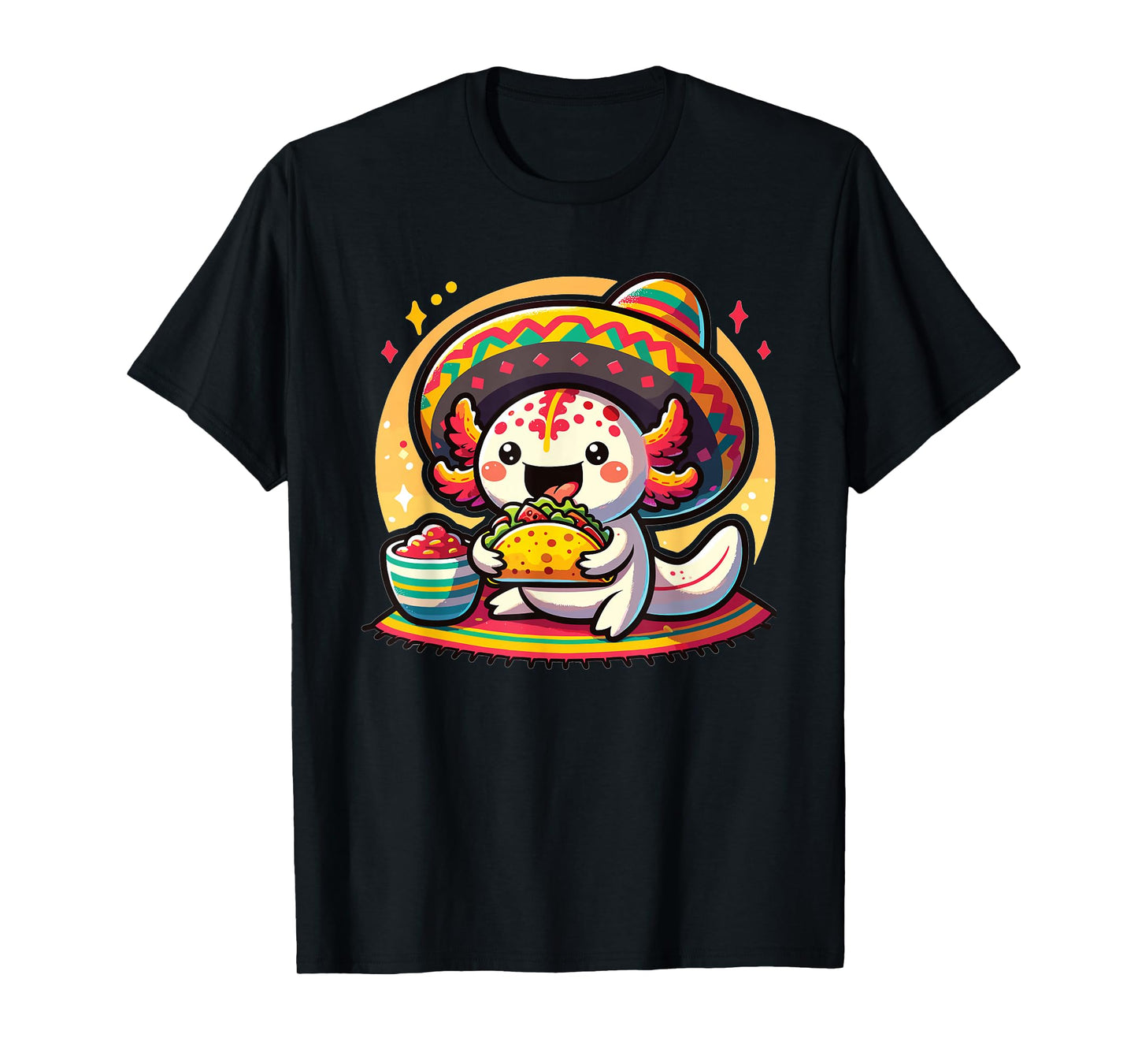 Tacolotl Funny Mexican Axolotl Eats Taco T-Shirt