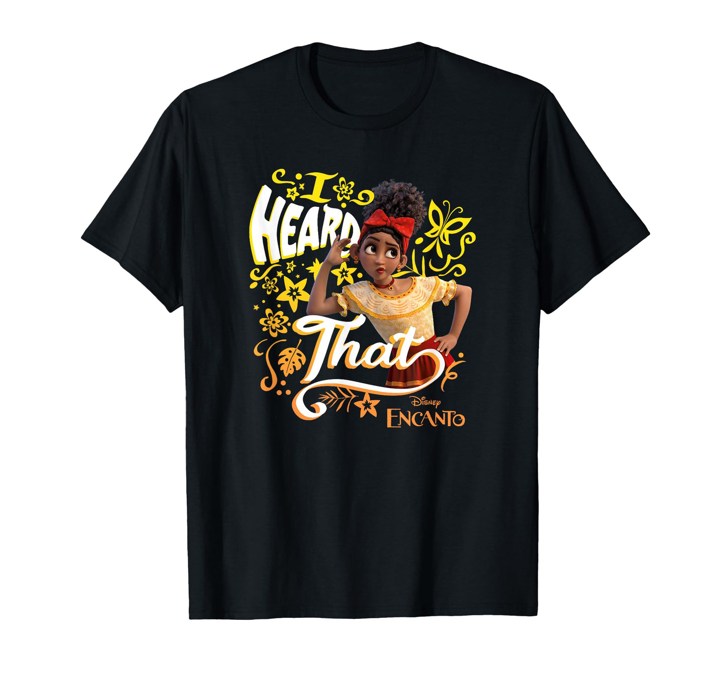 Disney Encanto Dolores I Heard That Portrait T-Shirt Small