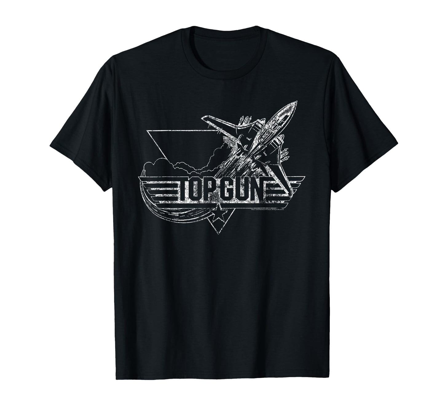 Top Gun Vintage Silhouette Logo Action Movie T-Shirt