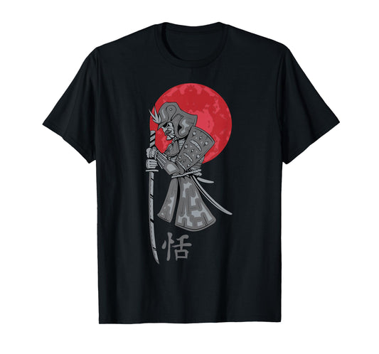 Samurai Warrior - Japanese Bushido Red Sun Katana Armor T-Shirt