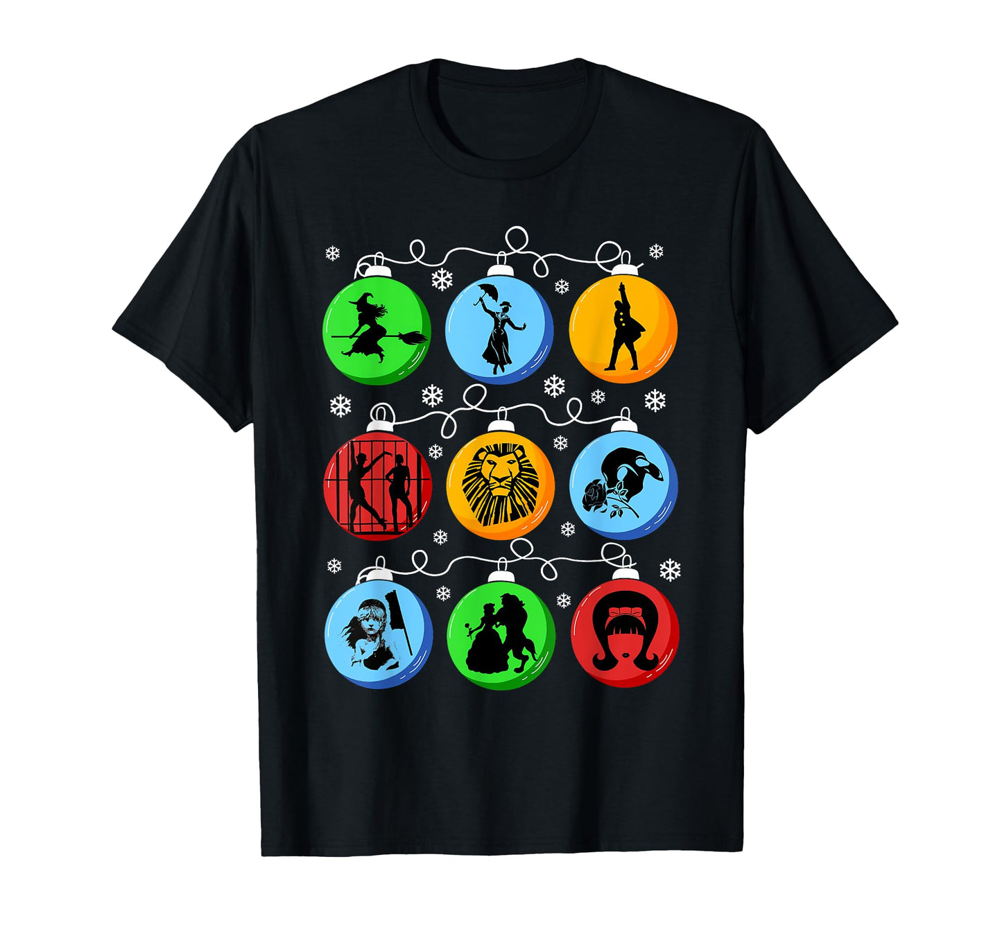 Broadways Christmas Bulbs Ornament lights Xmas Gift T-Shirt