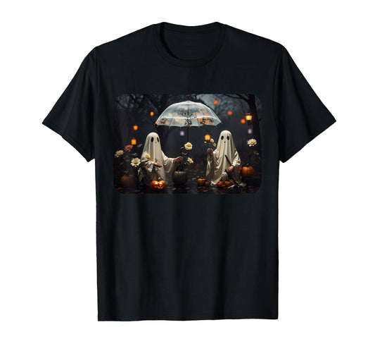 Vintage Cottagecore Halloween Ghosts In The Forest Gothic T-Shirt