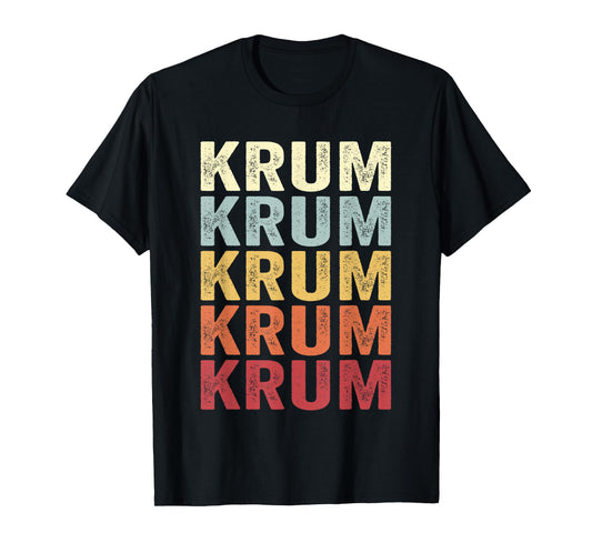 Krum Texas Krum TX Retro Vintage Text T-Shirt