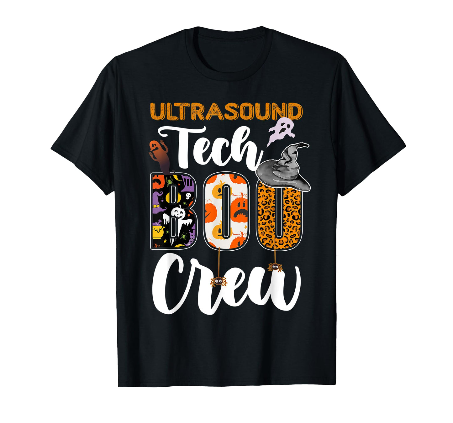 Ultrasound Tech Boo Crew Funny Halloween Technician Matching T-Shirt
