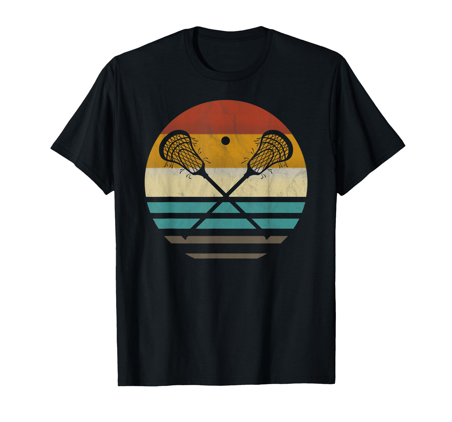 Lacrosse Retro Vintage Lacrosse Racket Silhouette Gift T-Shirt