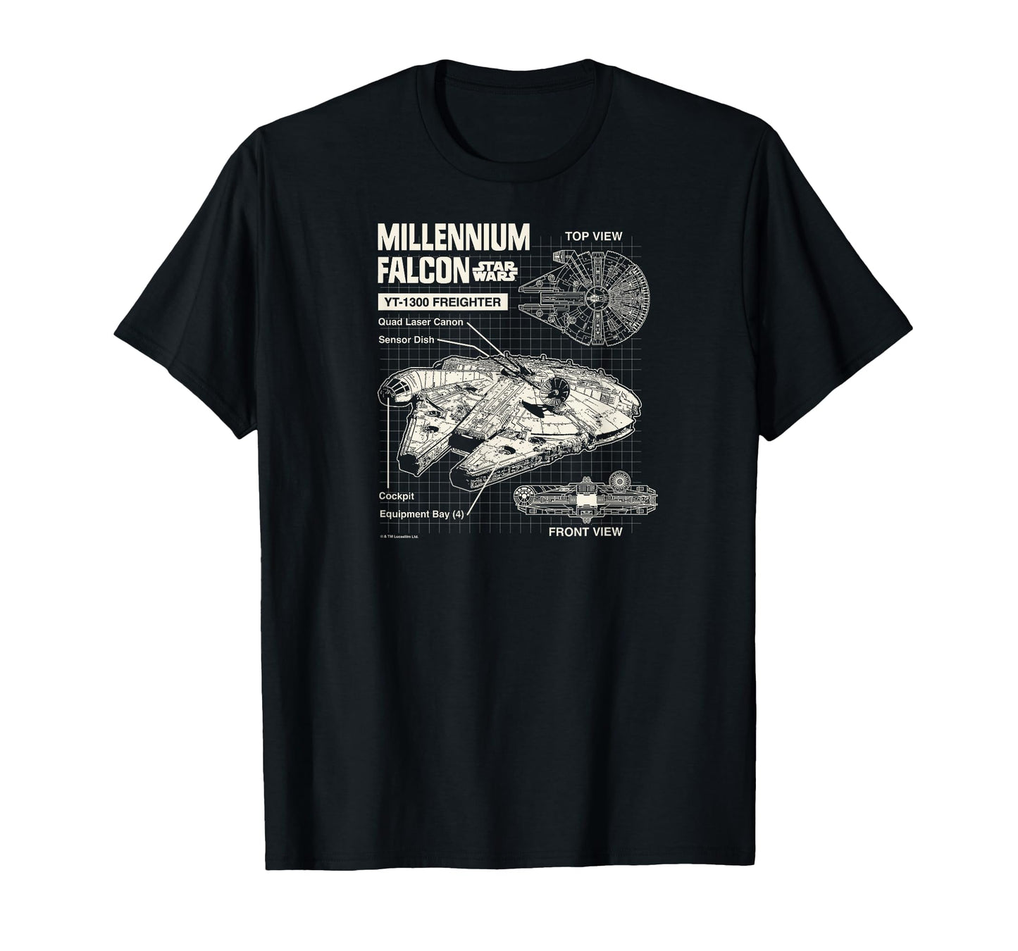 Star Wars - Millennium Falcon Schematic T-Shirt